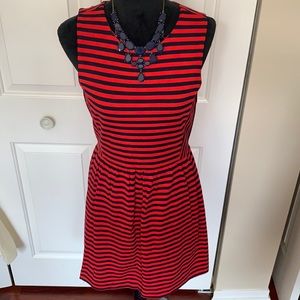 NWT J. Crew Sleeveless Stripe Ponte Stretch Dress